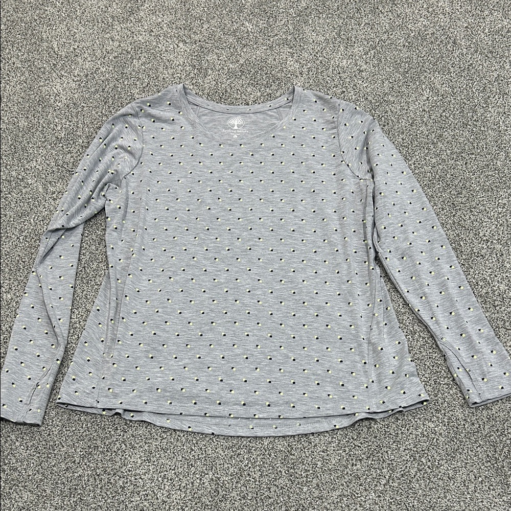 Healing Hands Gray Long Sleeve Top
